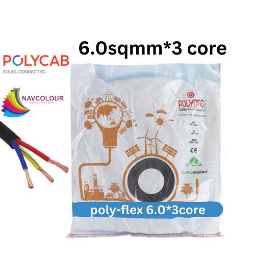 POLYCAB 6.0 SQMM 3 CORE WIRE