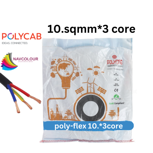 POLYCAB 10.0 SQMM 3 CORE WIRE
