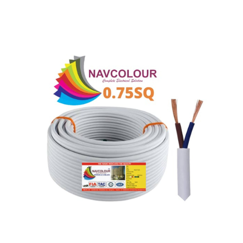 NAVCOLOUR 0.75SQ MM FLAT WIRE 80MTR