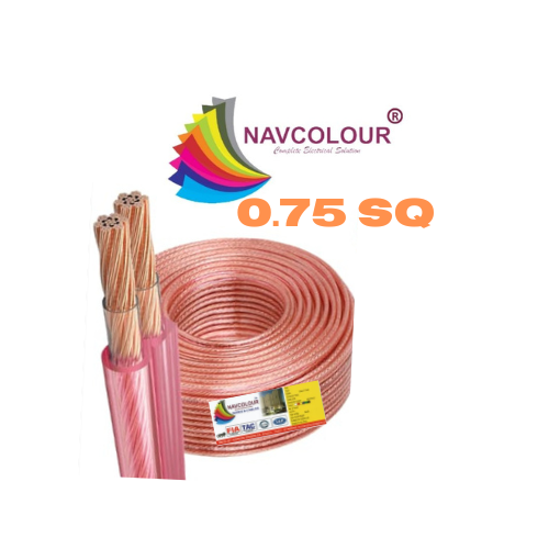 NAVCOLOUR 0.75SQ MM COPPER SPEAKER WIRE 80MTR