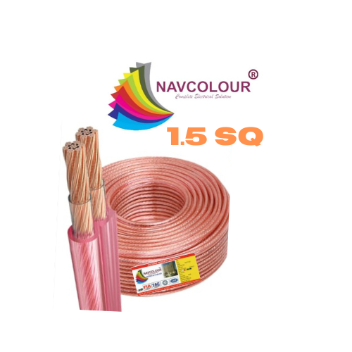 NAVCOLOUR 1.5SQ MM COPPER SPEAKER WIRE 80MTR