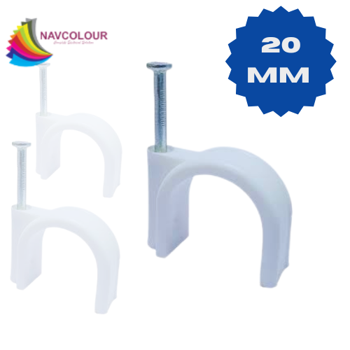 PVC NAIL CLIP 20MM (100PC) 3/4INCH