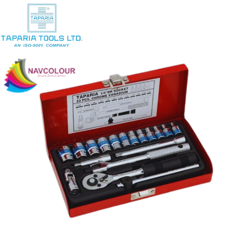 TAPARIYA SOCKET SET (17 SOCKETS + 6 ACCESSORIES) SQUARE DRIVER