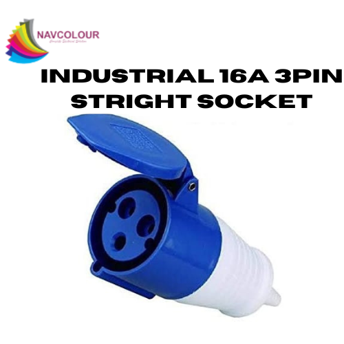 16A 3PIN INDUSTRIAL SOCKET STRIGHT PVC
