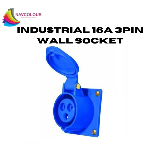 16A 3PIN INDUSTRIAL SOCKET WALL PVC