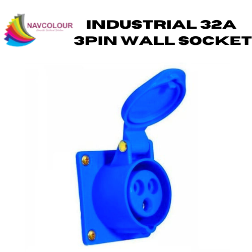 32A 3PIN INDUSTRIAL SOCKET WALL PVC