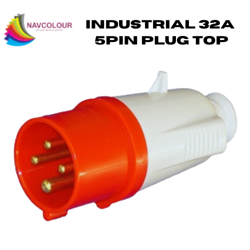 32A 5PIN INDUSTRIAL PLUG TOP PVC