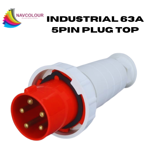 63A 5PIN INDUSTRIAL PLUG TOP PVC