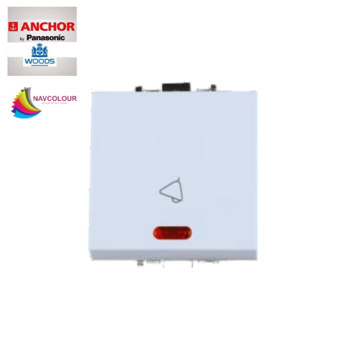 ANCHOR WOODS 10A BELL PUSH WITH INDICATOR 2M