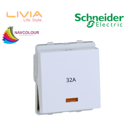 SCHNEIDER LIVIA 32A DP SWITCH WITH INDICATOR