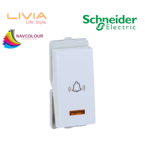 SCHNEIDER LIVIA 10A BELL PUSH WITH INDICATOR