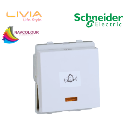 SCHNEIDER LIVIA 10A BELL PUSH WITH INDICATOR 2M